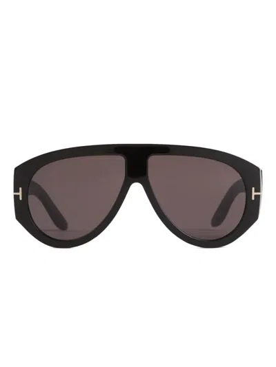 Tom Ford Ft1044 Oversized Aviator-style Sunglasses In Black