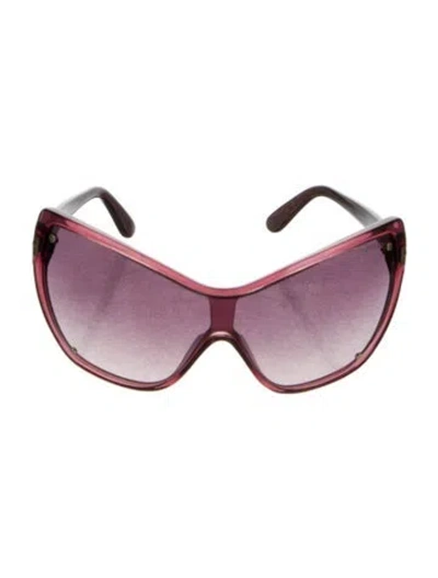 Pre-owned Tom Ford Shield Gradient Sunglasses In Purple