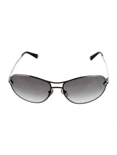 Pre-owned Tom Ford Shield Gradient Sunglasses In Silver