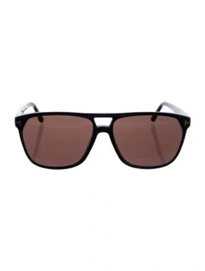Pre-owned Tom Ford Shield Mirrored Sunglasses In Black