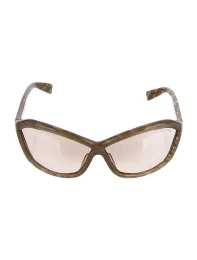 Pre-owned Tom Ford Shield Mirrored Sunglasses In Multi