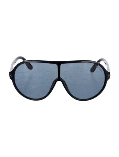 Pre-owned Tom Ford Shield Tinted Sunglasses In Black