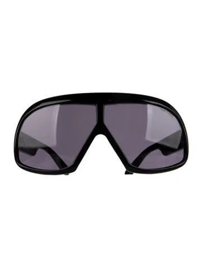 Pre-owned Tom Ford Shield Tinted Sunglasses In Black