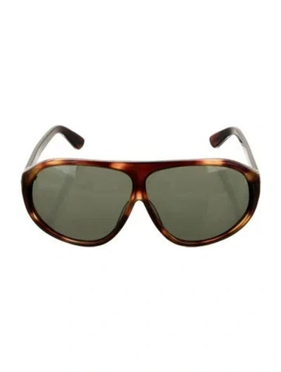 Pre-owned Tom Ford Shield Tinted Sunglasses In Brown