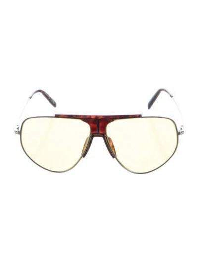 Pre-owned Tom Ford Shield Tinted Sunglasses In Brown