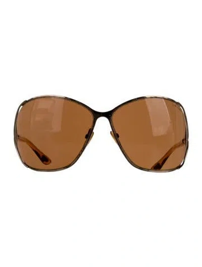 Pre-owned Tom Ford Shield Tinted Sunglasses In Neutrals