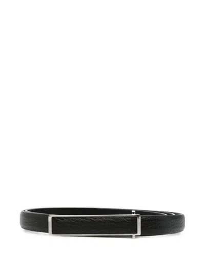 Tom Ford Shiny Grain Goat Leather Insert Belt 15 Mm In White