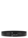 Tom Ford Shiny Leather Belt Belts Black In Black