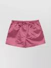Tom Ford Shiny Rayon Satin Pj Shorts In Pink