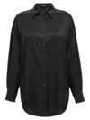 Tom Ford Shiny Silk Satin Shirt In Black