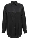 Tom Ford Shiny Silk Satin Shirt In Black