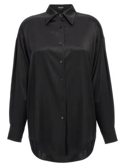 TOM FORD SHINY SILK SATIN SHIRT