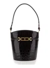 Tom Ford Brown Handbag With T Logo Detail In Croco Printed Leather Woman In Brown