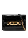 Tom Ford Small Whitney Crocodile-embossed Shoulder Bag In Black