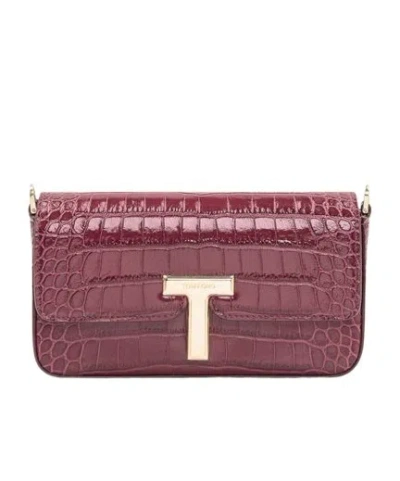 Tom Ford Mini Wallis Clutch Bag In Red