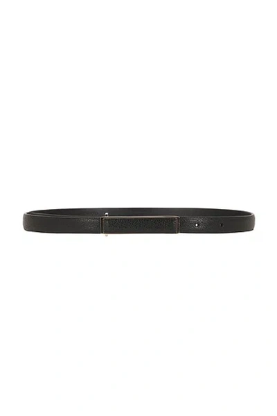 Tom Ford Shiny Supple Grain Leather Belt In Black