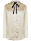 Tom Ford Pintuck Detail Satin Shirt