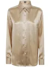 Tom Ford Womens Silk Shirt In Gold In White