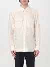 Tom Ford Classic Button-down Shirt With Structured Collar In Grey