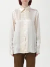 Tom Ford Silk Shirt With Pleated Detail And Pointed Collar In Pink