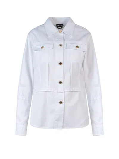 Tom Ford Camicie Chalk In White