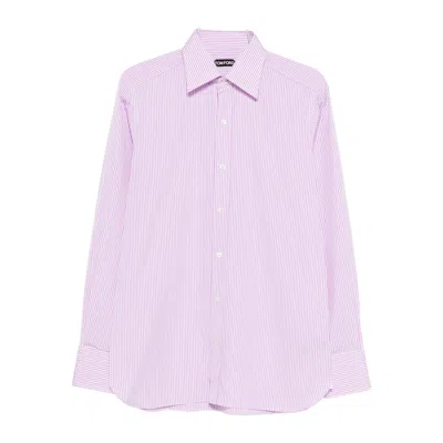 Tom Ford Striped-pattern Shirt In Pink