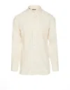 Tom Ford Fluid Light Twill Military Shirt In Beige