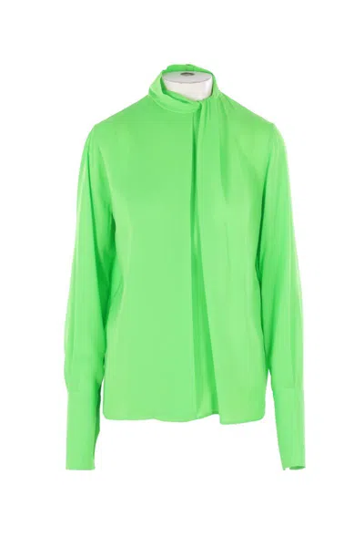 Tom Ford Tie-neck Shirt In Green