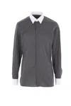 Tom Ford Cotton Contrast-trim Shirt In Black