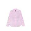 Tom Ford Check-pattern Chest-pocket Shirt In Pink