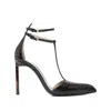 Tom Ford 90 Snake-effect Leather Pumps In Black