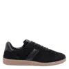 Tom Ford Leather-trimmed Suede Sneakers In Black