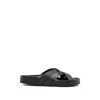 Tom Ford Sandals Open Toe Cross Strap Textured Sole In Black