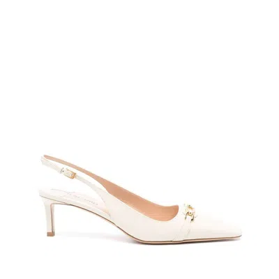 Tom Ford 85mm Patent Leather Slingbacks In Beige