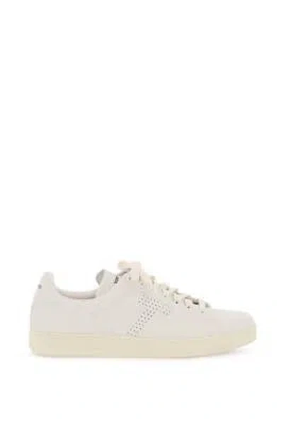 Pre-owned Tom Ford Shoes Sneakers Warwick Men Sz. 8 White J1045lcl045l 3ww06