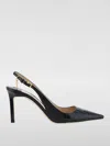 Tom Ford Angelina Logo-embellished Croc-effect Leather Slingback Pumps In Schwarz