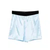 Tom Ford Stretch Silk Satin Relaxed Pj Shorts In Blue