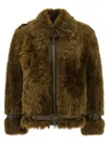 Tom Ford Women Brown Jacket With Adjustable Belt On The Waist In Fur Woman In Gray