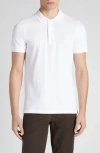 Tom Ford White Polo Shirt With Classic Collar In Cotton Blend Man In Aw002 White