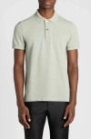 Tom Ford Short-sleeved Cotton Polo Shirt In Menthol