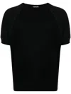 Tom Ford Short-sleeve Cotton Sweatshirt In Black