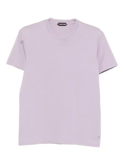 Tom Ford Short-sleeve Crew-neck T-shirt In Brown