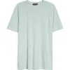 Tom Ford Cotton Blend Crewneck T-shirt In Fg025 Glass Green
