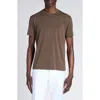 Tom Ford Regular Fit T-shirt In Lyocell And Cotton In Olive Green