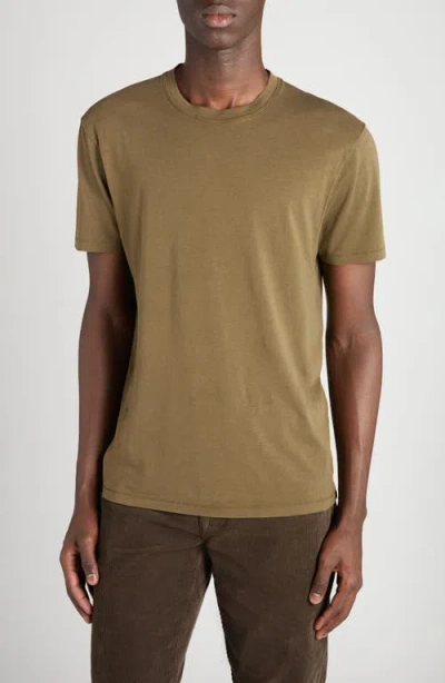 Tom Ford Short Sleeve Lyocell & Cotton Crewneck T-shirt