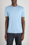 Tom Ford Crew Neck Cotton Blend T-shirt In Blue