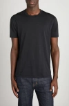 Tom Ford Black Crewneck T-shirt With Logo Embroidery On The Front In Cotton Blend Man In Black