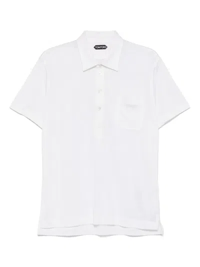 Tom Ford Short-sleeve Polo Shirt In 白色