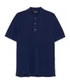 Tom Ford Blue Polo T-shirt With Embroidered Tone On Tone Logo In Cotton Man