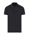 Tom Ford Black Short-sleeves Polo In Cotton Piquet Jersey Man In Black